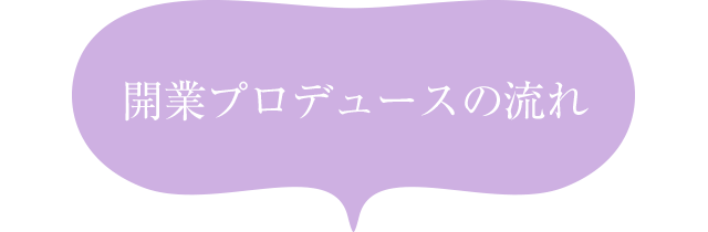 開業プロデュースの流れ